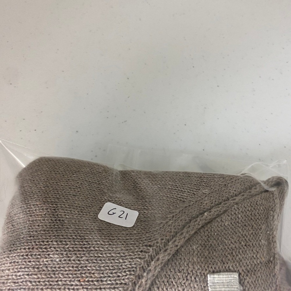 Outerknown Crescent Knit Roll Neck Sweater Womens Large Brown Short Sleeve - Picture 7 of 7